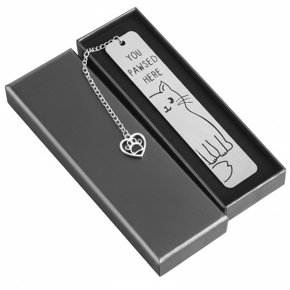 Dailygoods- Boekenlegger Roestvrij Staal - Grappige Metalen Bladwijzer - Cadeau voor Boekenliefhebbers - Huisdieren Motieven - Lichtgewicht en Duurzaam