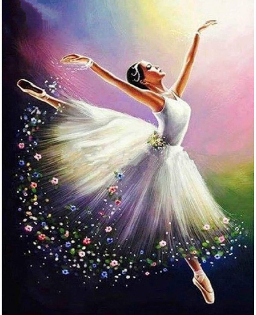 Dailygoods- Diamond Painting Volwassenen - 5D Balletdansers - DIY Kunst - Decoratie 30x40cm - Borduurwerk - Creatieve Hobby - Unieke Decoratie - Diamantschilderij
