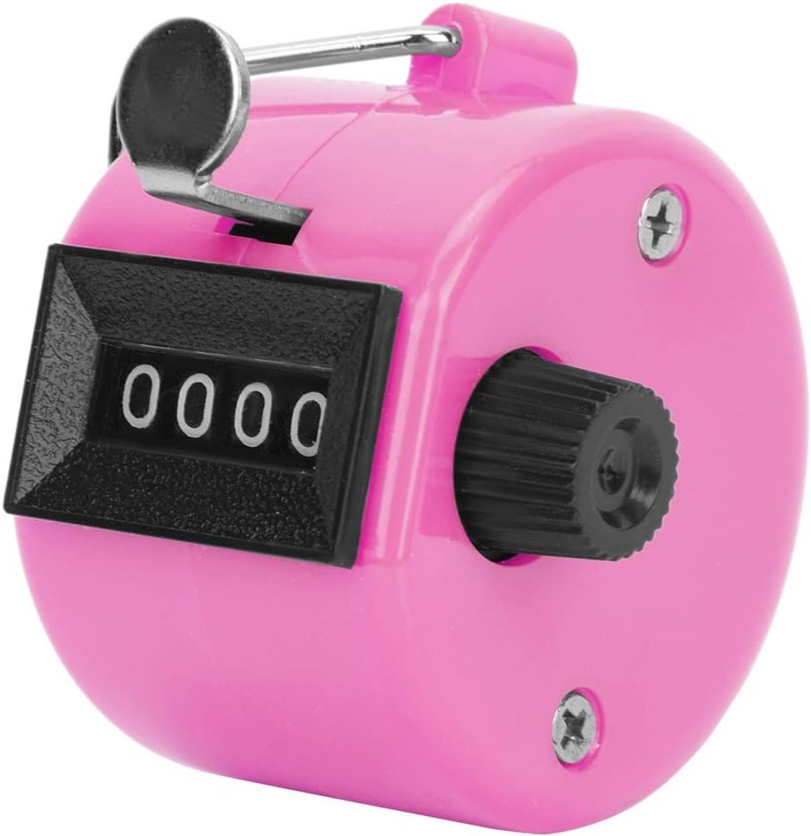 Handmatig Telapparaat - Knop Teller - Activiteiten Tellen - 4-Cijferig Display - Compact Formaat - Roze