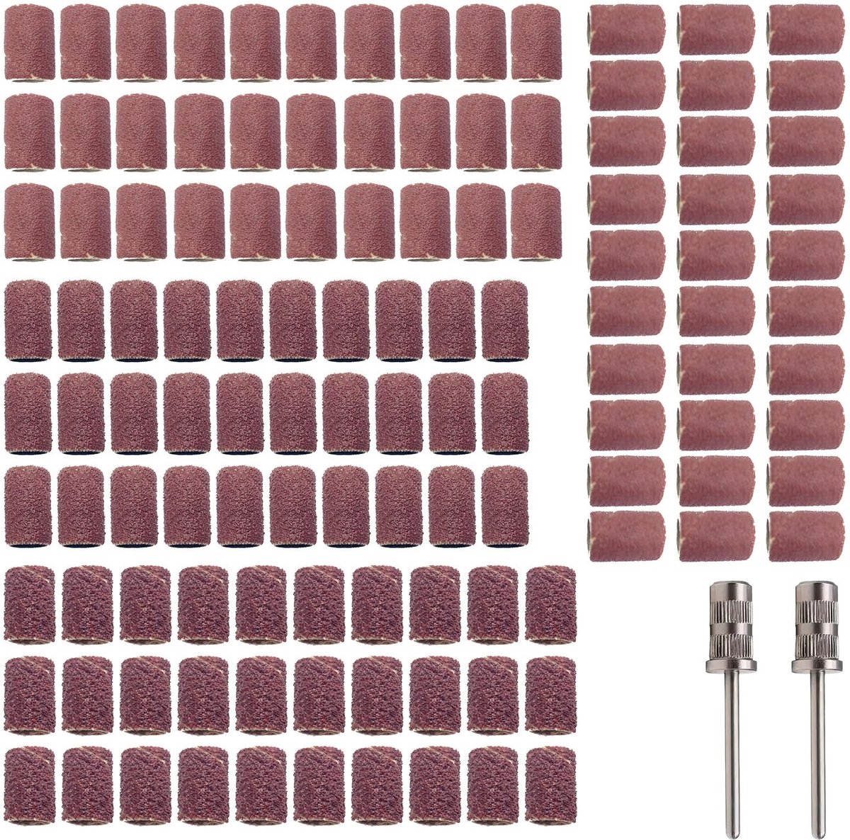 Dailygoods - 120 Stuks Schuurbanden en 2 Frezen voor Nagelverzorging