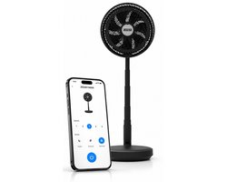 Zedar FA600 Ventilator Staand - APP besturing en afstandsbediening - Nachtmodus - 12 Snelheden - Stille Statiefventilator - in hoogte verstelbaar