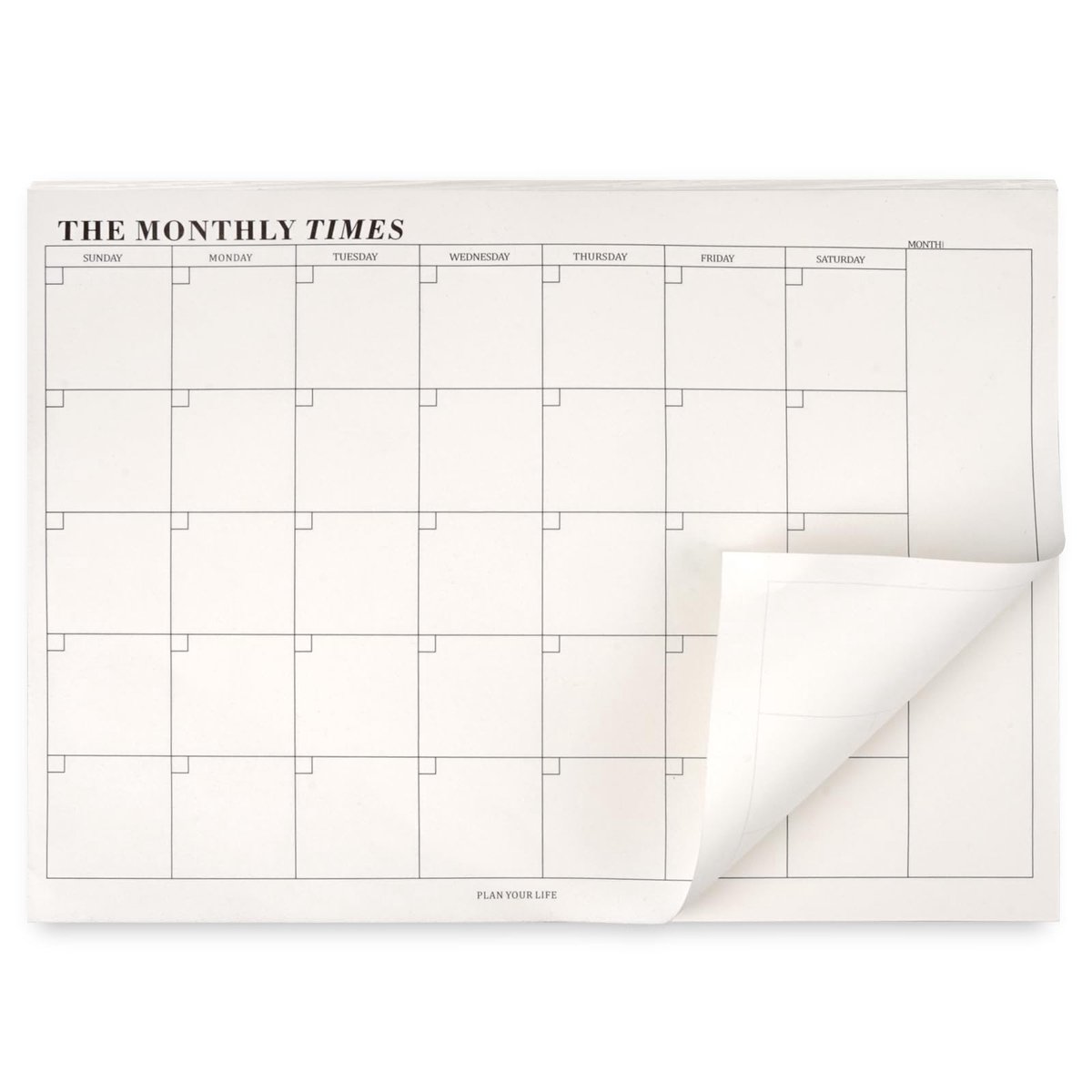 Dailygoods- Maandplanner 60 Vellen - Maandoverzicht - Afsprakenplanner - To-Do Lijst - 24,5x17,5 cm - Hoogwaardig Papier - Planningsboek
