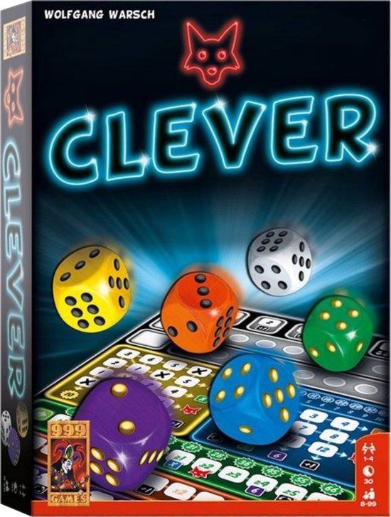 999 Games - Clever - Dobbelspel - Creëer kettingreacties door de juiste keuzes te maken - Gezelschapsspel - Familiespel - Strategiespel - Klein cadeautje