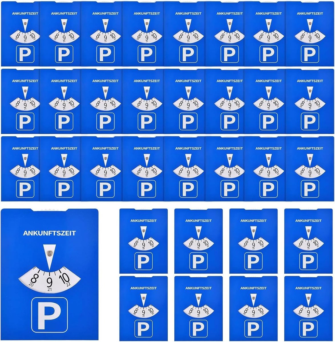 Parkeerschijven - Papier - 30 Stuks - Makkelijk aan te passen - Voor Auto's en Vrachtwagens