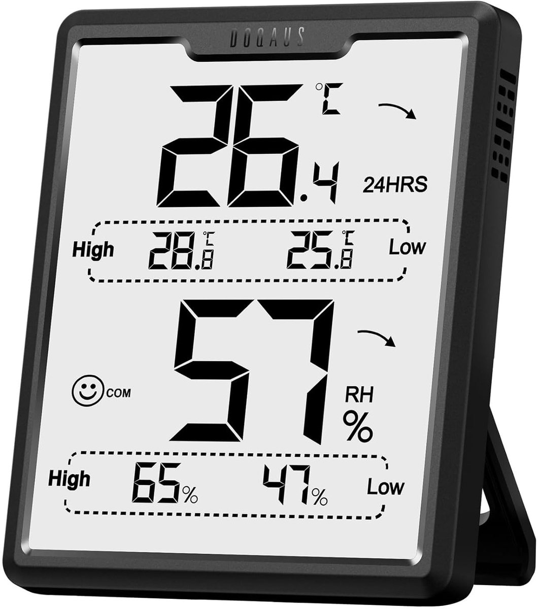 Kamerthermometer en Vochtigheidsmeter - Digitale Hygrometer - Hoge Precisie Metingen - LCD Scherm - Voor Binnengebruik