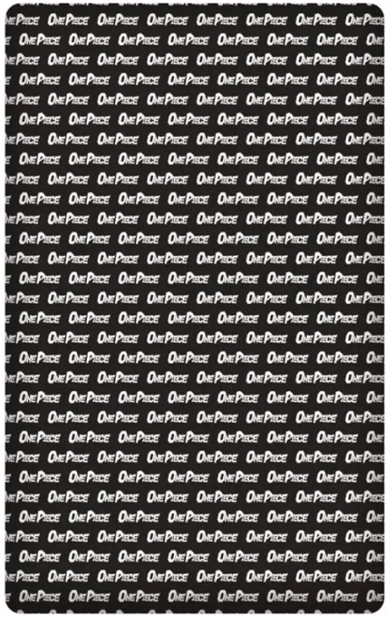 One Piece hoeslaken 90 x 200 cm zwart/wit