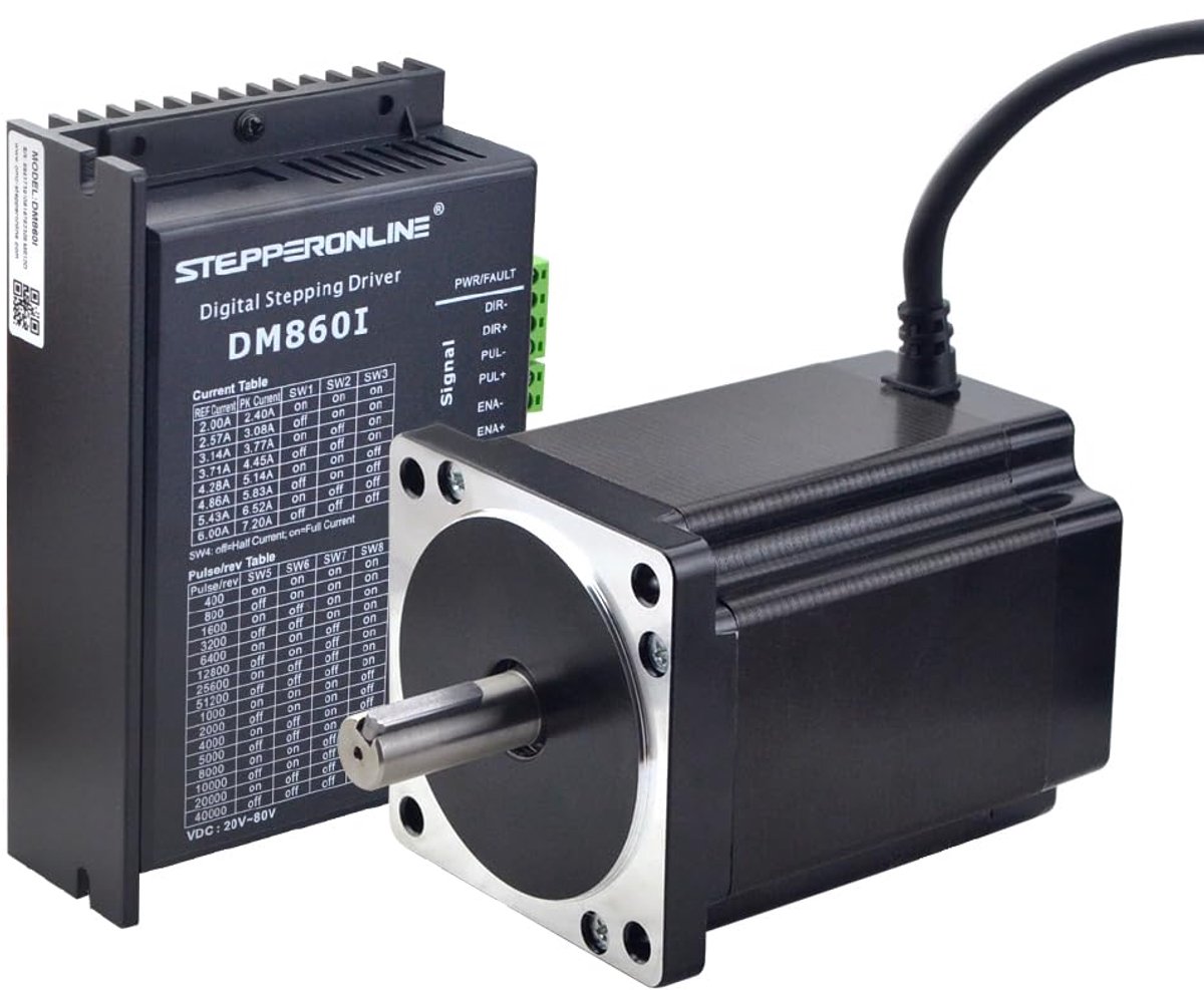 Stepper motor CNC kit 8.2Nm - Nema 34 - Digitale driver 2.4-7.2A - Voor CNC graveermachine - ShopVlot