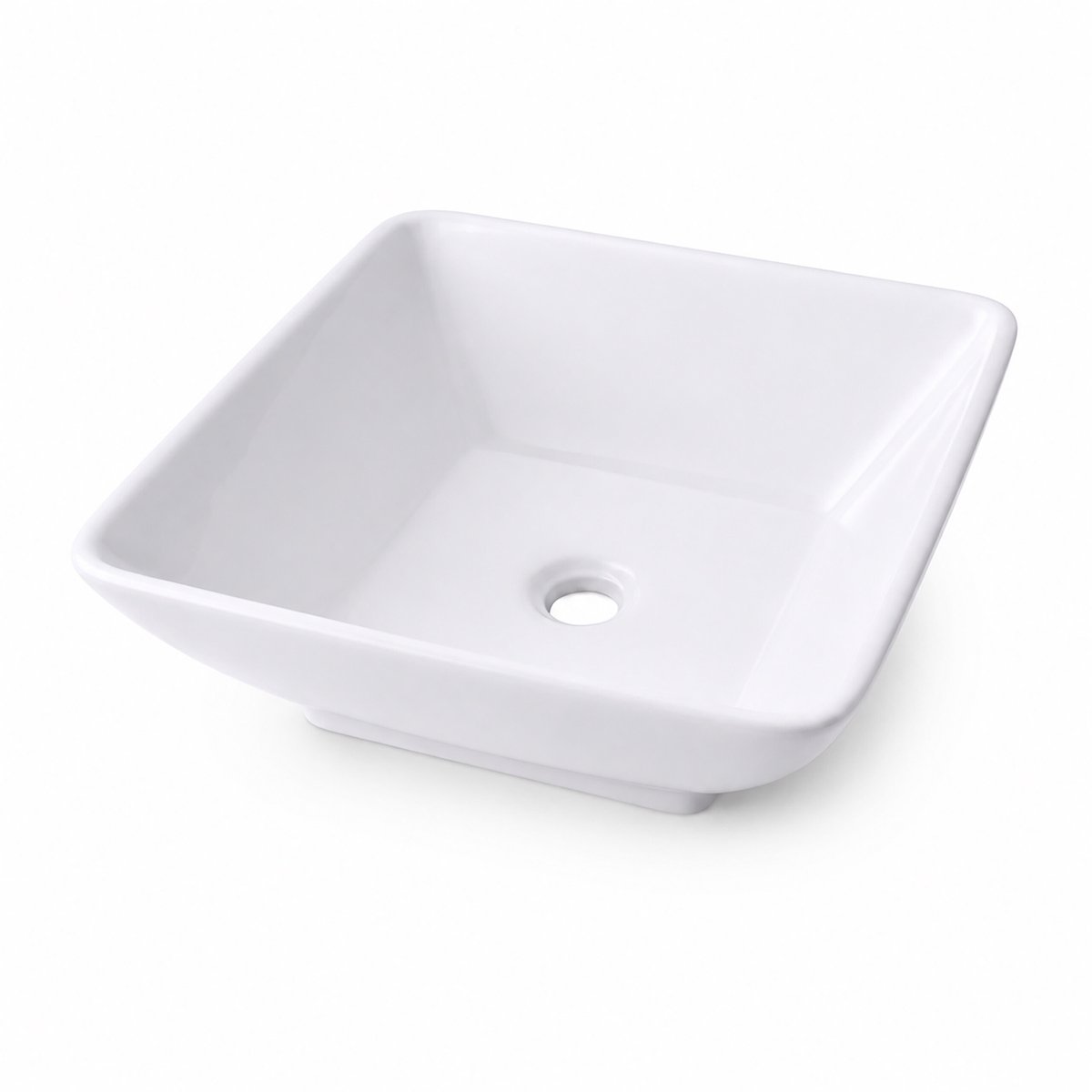Waskom opbouw - 13x41,5x41,5 cm - zonder kraangat - wit