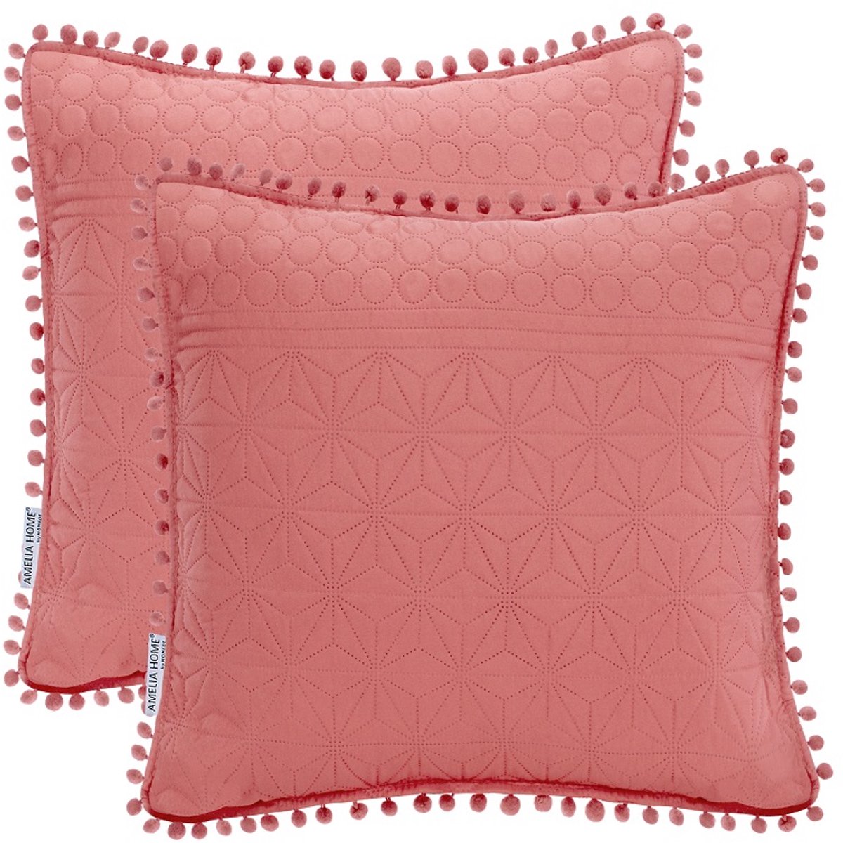 Boho Decoratieve Kussenhoezen met Franjes - 2 stuks - Roze