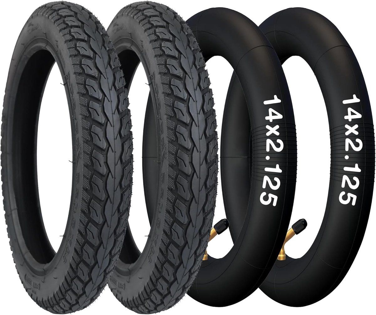 Fietsbanden set 14 inch 14 x 2.125 - Inclusief binnenbanden 14 x 1.75/2.125 - Geschikt voor e-bike/kinderfiets