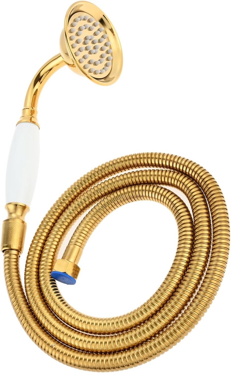 Handdouche hoge druk - Messing met slang - Gouden afwerking - Duurzaam en hittebestendig - ShopVlot