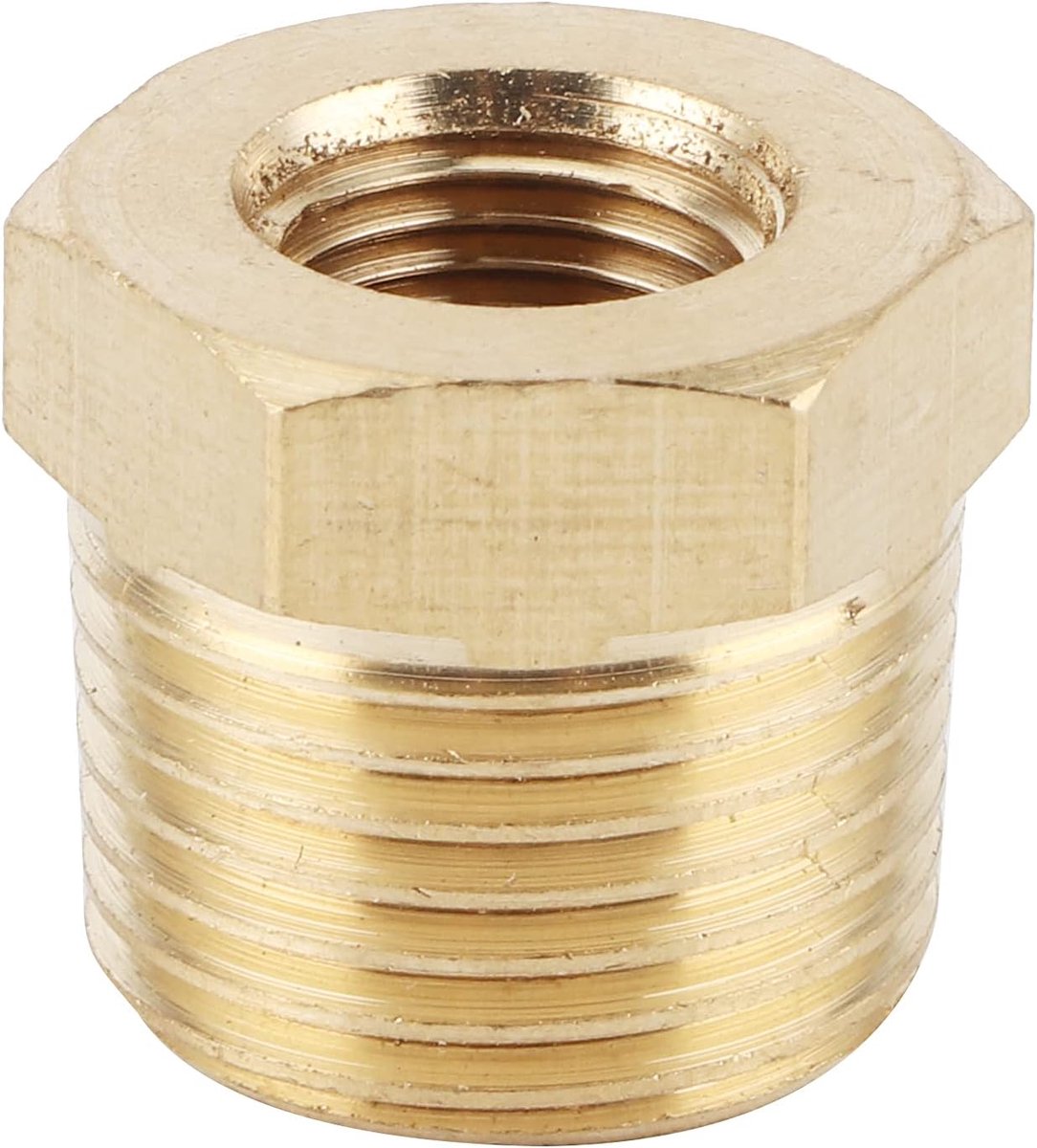 NPT Buis Reducer 3/8In Man - Messing - Voor water en gas - Ideaal voor leidingen - ShopVlot