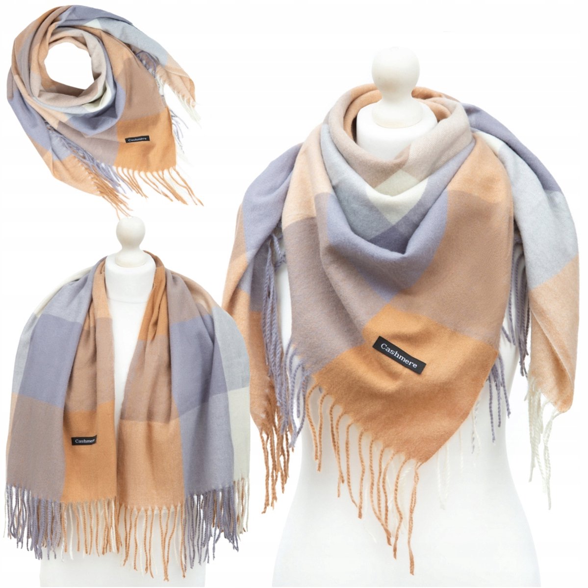 Dames Sjaal Kasjmier Look - Warm & Stijlvol met Franjes