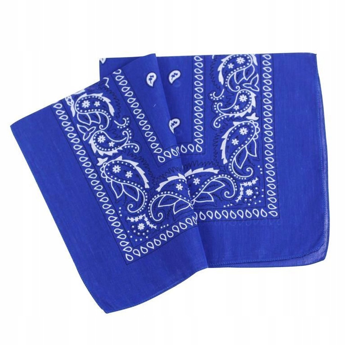 Bandana Sjaal Katoen - Donkerblauw / Korenbloemblauw