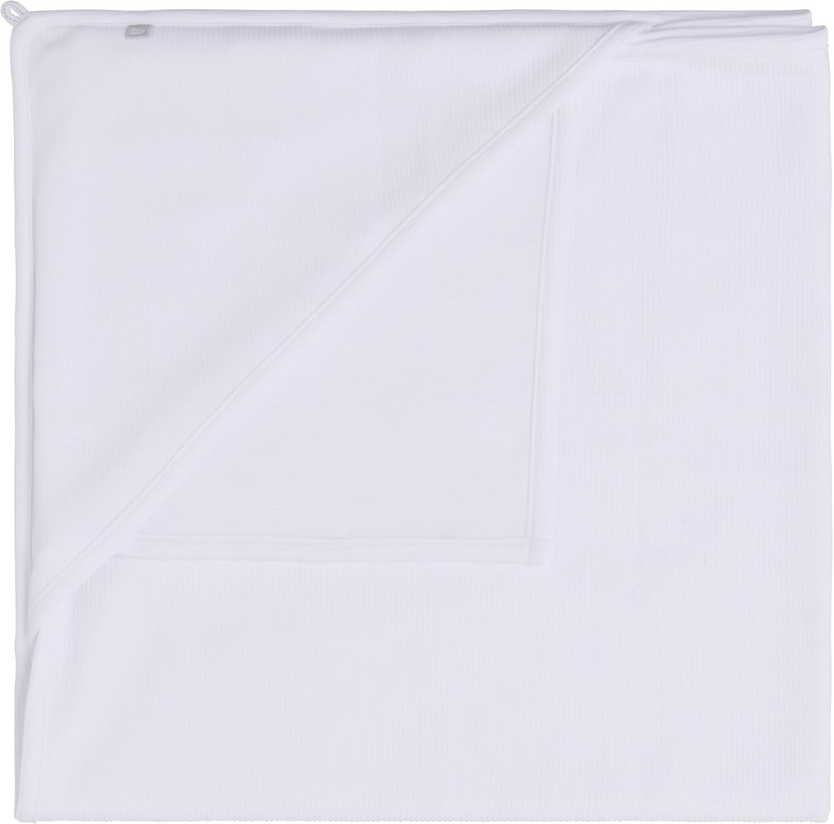 Wikkeldeken 75x75 cm - Wit - 100% ecologische katoen - Geschikt voor autostoel met vijfpuntsgordel - ShopVlot