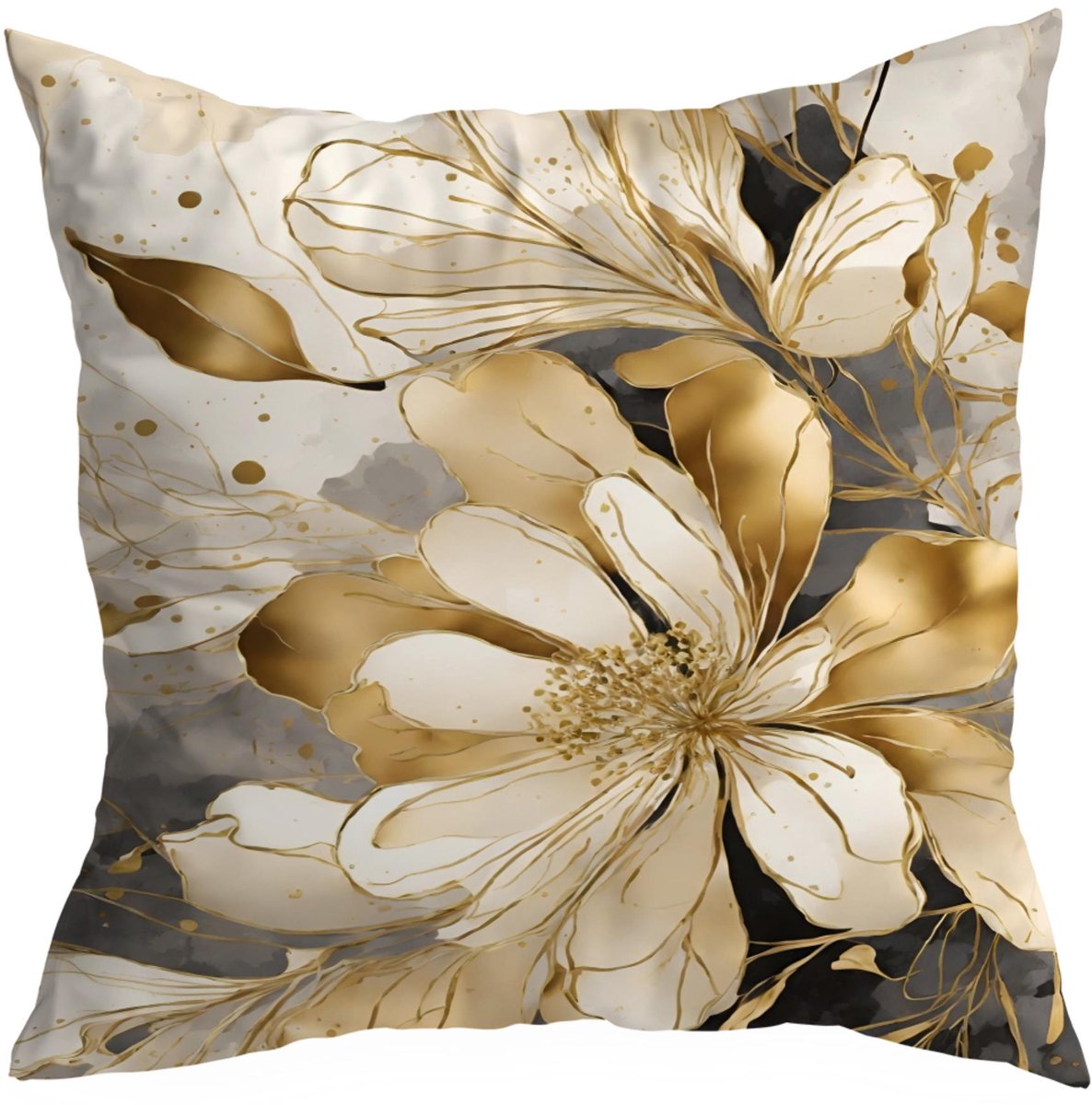 Decoratieve kussensloop 50x50 cm, zachte stof, ritssluiting