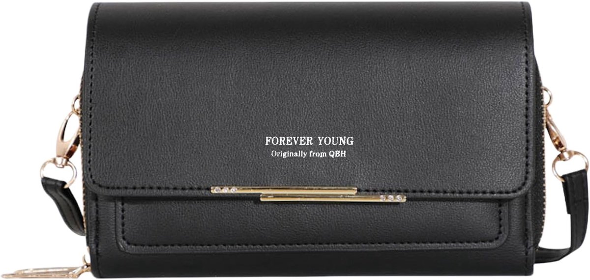 Mobiele telefoonhoes voor dames - PU-leer - crossbody tas - ideaal voor reizen - ShopVlot