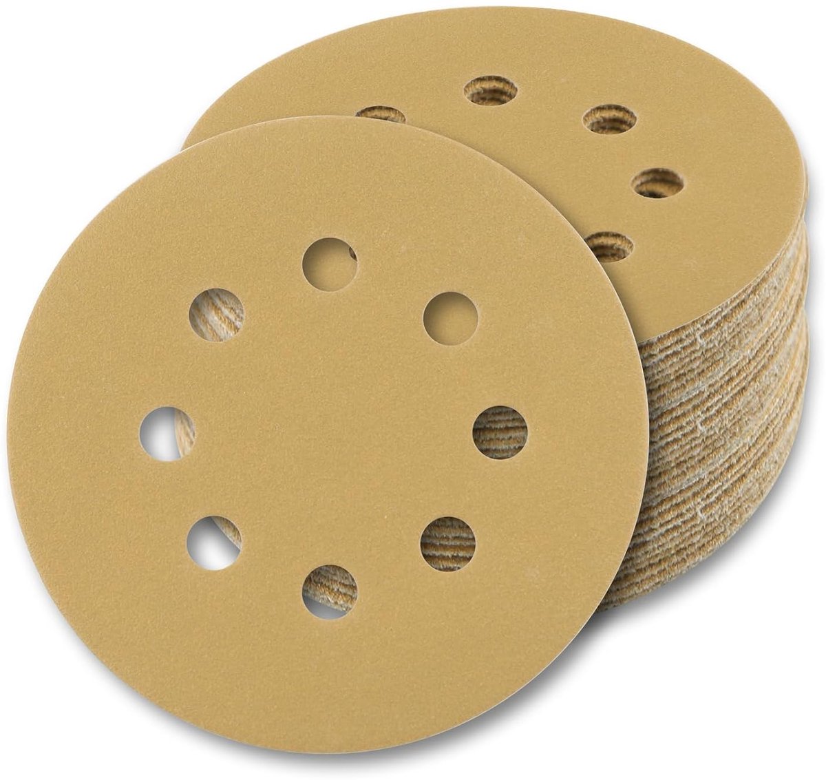 Set van 30 schuurschijven van 12,7 cm met 8 gaten en klittenbandsluiting, korrel 180, voor excentrische - ShopVlot
