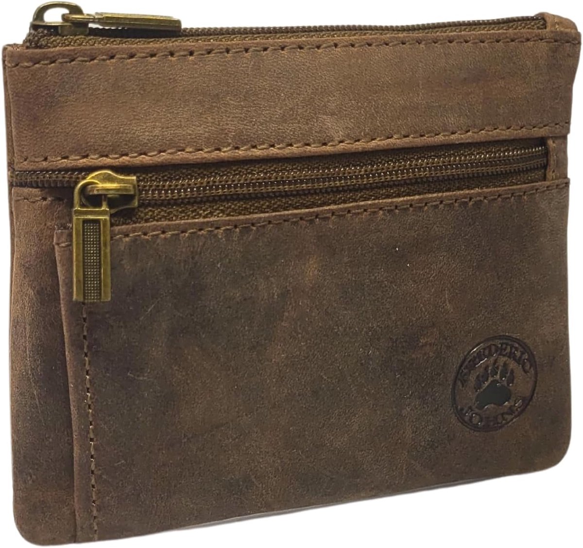 Leather Wallet - Small Wallet - Genuine Leather Wallet - Square Size, Brown, ankle - ShopVlot