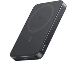 Anker MagGo Powerbank - 10.000mAh - Qi2 - Gecertificeerd 15W Draadloos Opladen - Magnetisch en Ultradun - Inclusief USB-C naar USB-C Kabel - Zwart
