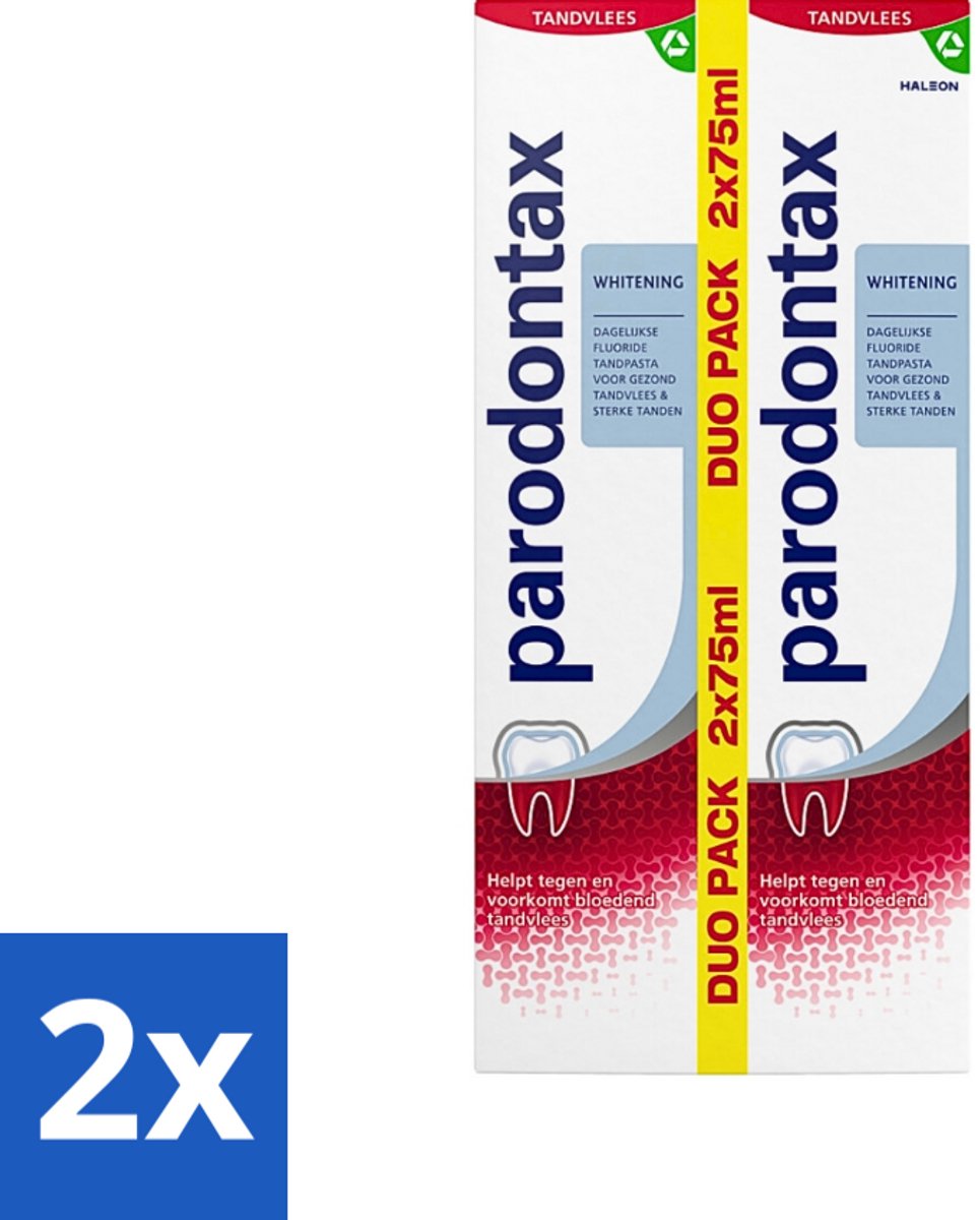 Parodontax - Tandpasta - Whitening - Tegen Bloedend Tandvlees - 2 x 75 ml - Voordeelverpakking - 2 stuks