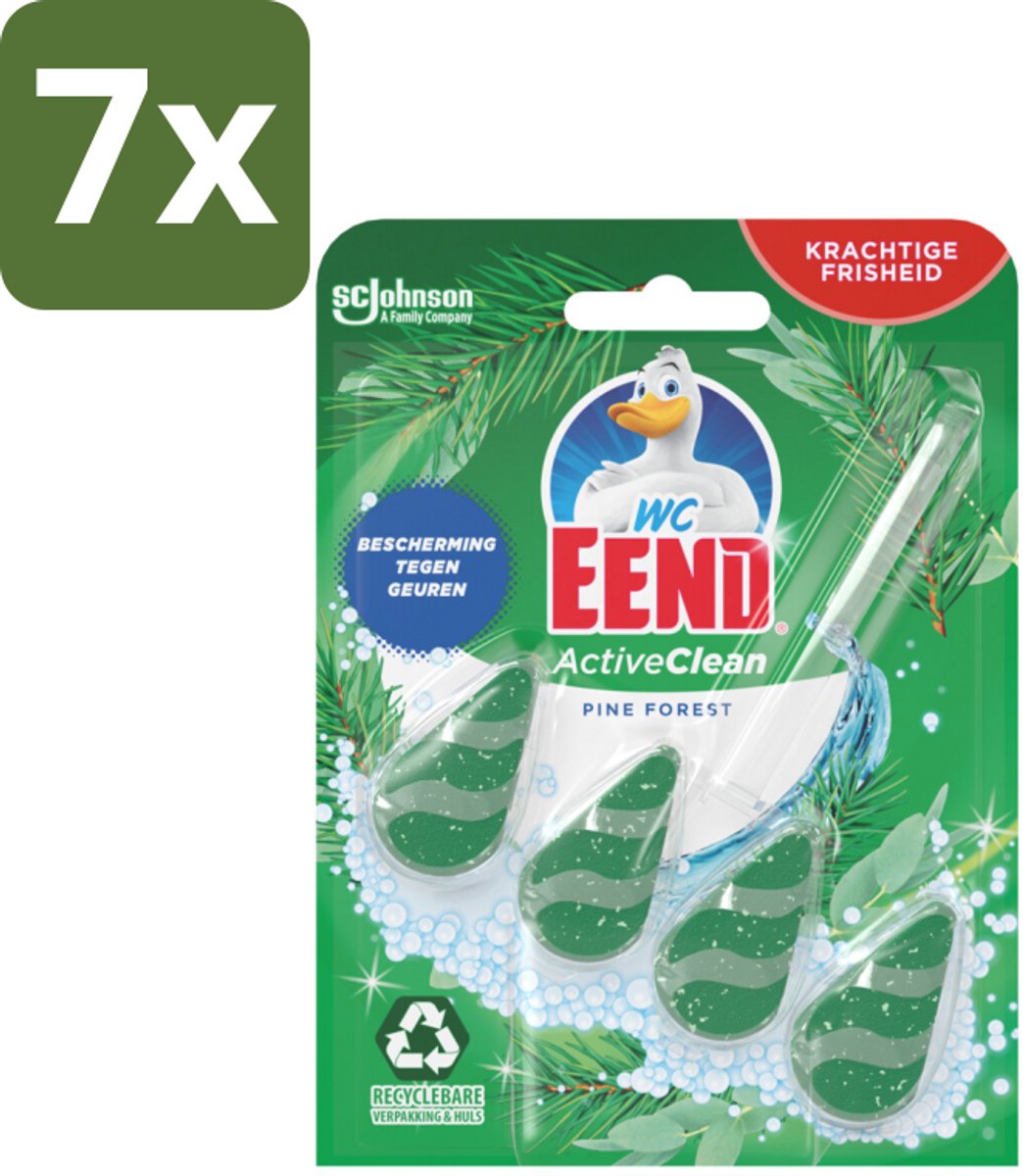 WC Eend - Active Clean Pine Forest - Toiletblok - 1 Toiletblok - Bulkverpakking - 7 stuks