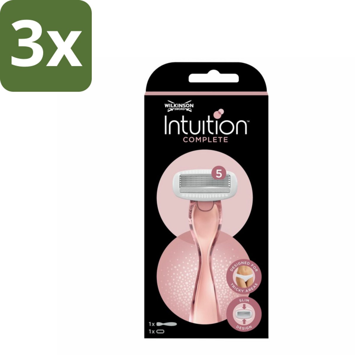 Wilkinson Sword - Scheermes - Intuition Complete - Efficiënt - 1 scheermes - Bulkverpakking - 3 stuks