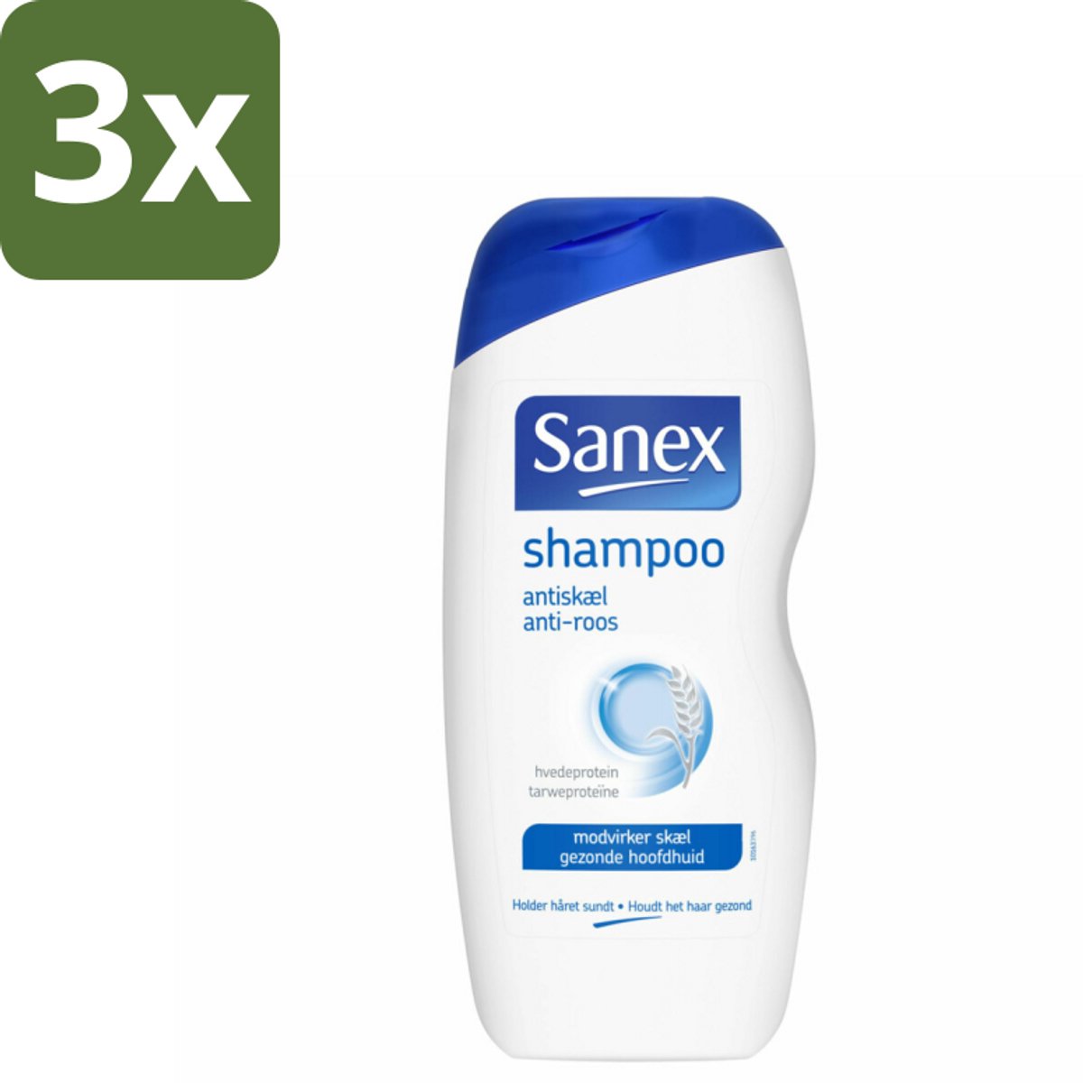Sanex - Shampoo - Anti-Roos - Tegen Schilfers - 250 ml - Bulkverpakking - 3 stuks