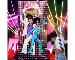 XZEIT 70's Dancing Party Decorations Banner, Disco Party Decorations Supply, 80's Photo Door Banner Background Props - ShopVlot