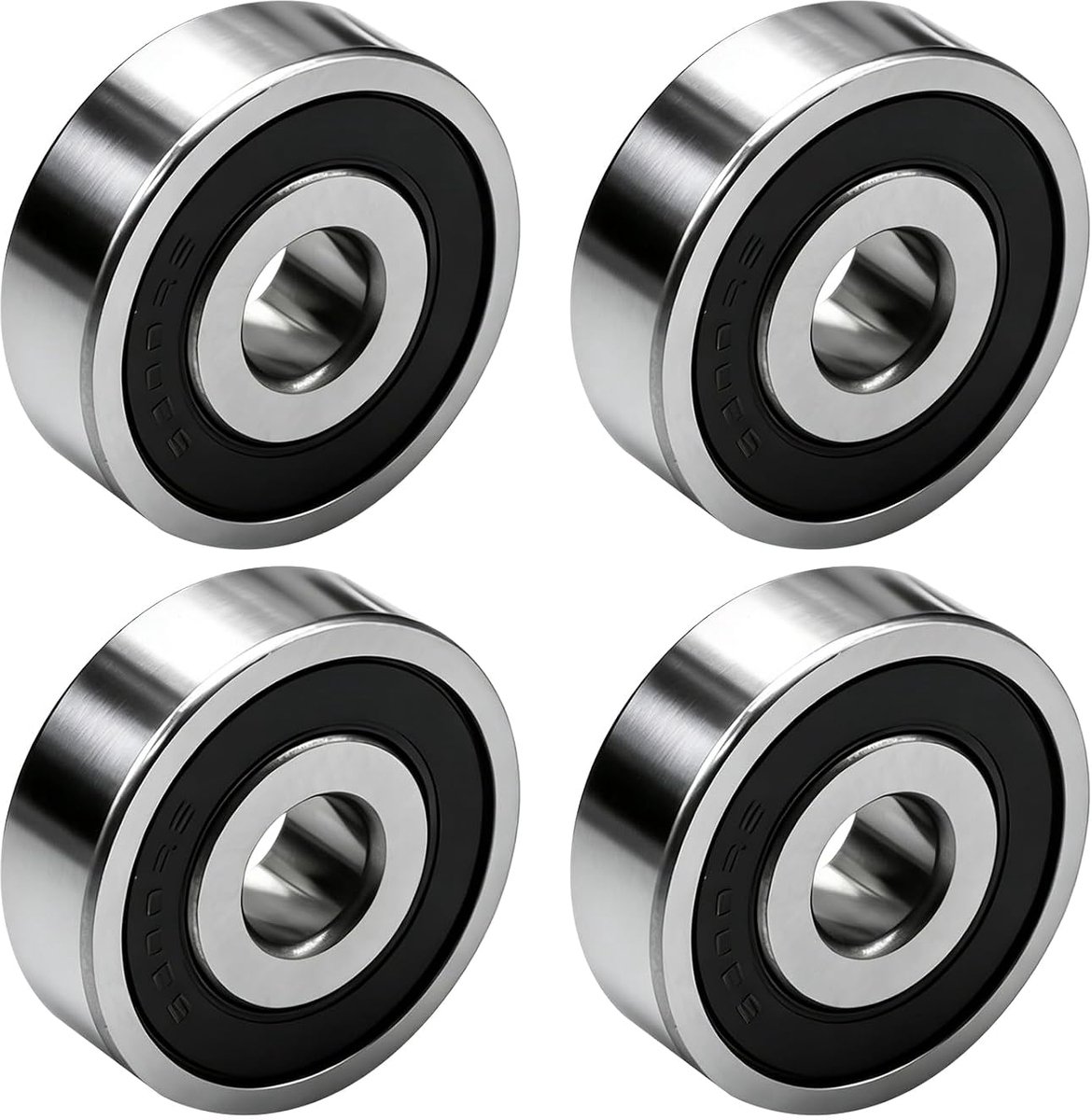 Pack of 4 6300-2RS Groove Ball Bearings 10 × 35 × 11 mm Double Rubber Seal Chrome Steel Pre-Lubricated for Motors 3D - ShopVlot