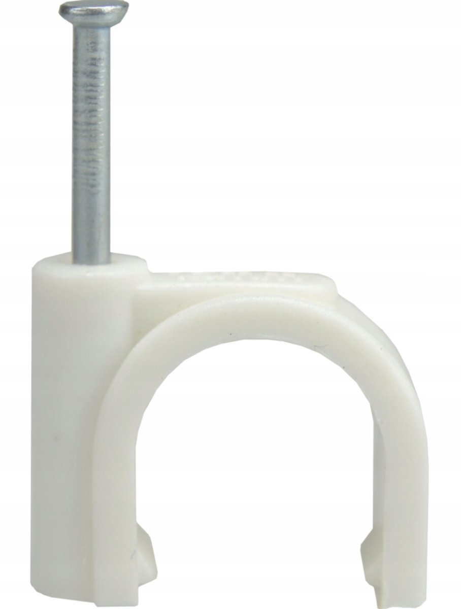 Ergom UG4 Kabelklem met Nagel voor Ronde Kabels - 4mm - 100 Stuks