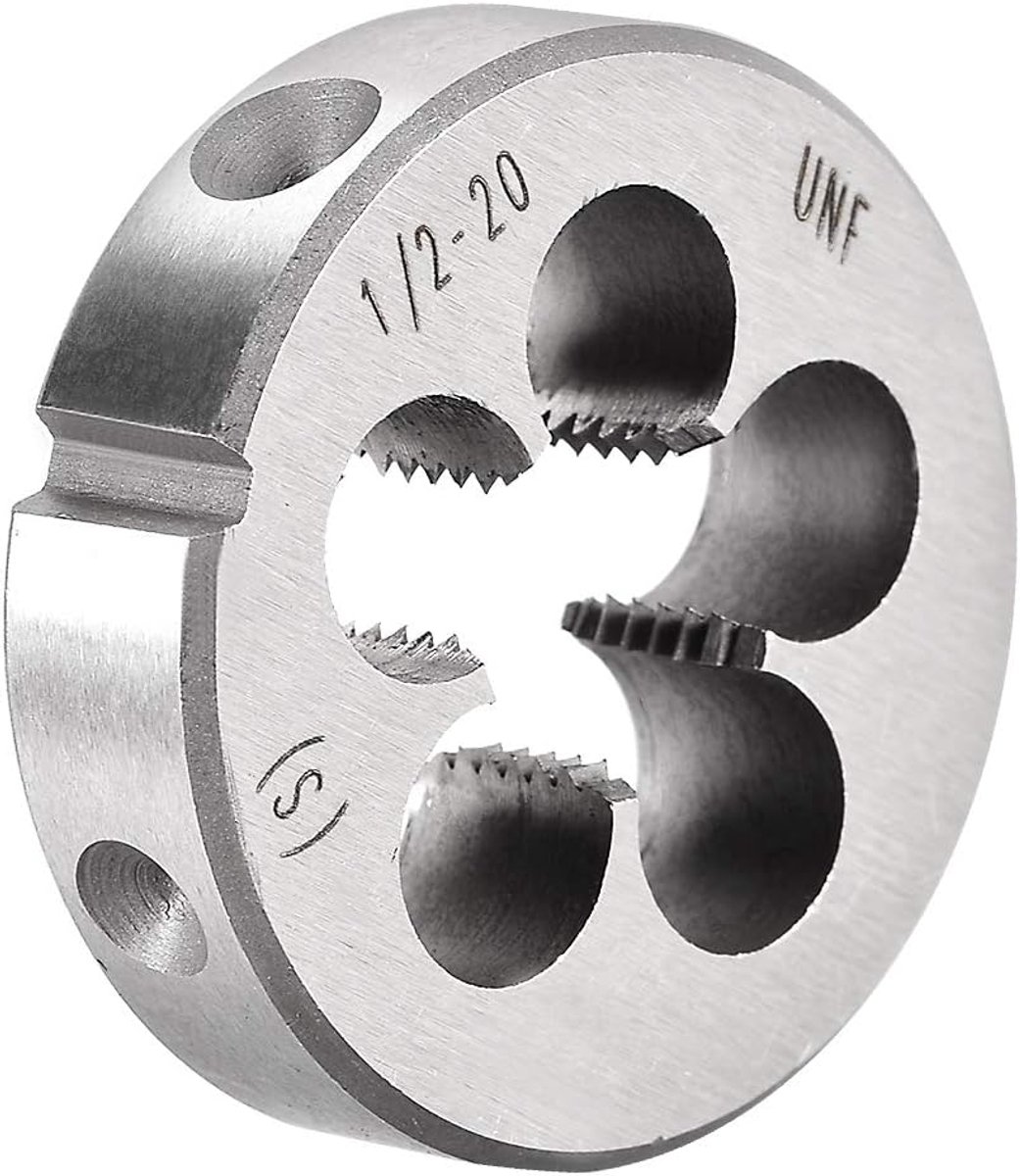 1/2"-20 UNF Right Hand Round Die Machine Threading Die, Screw the tool, HSS (High Speed Steel) - ShopVlot
