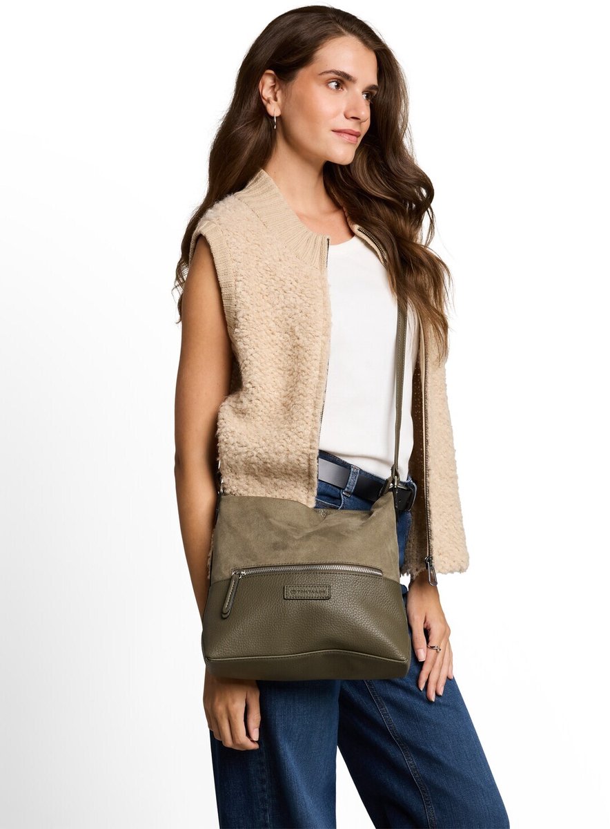Tom Tailor - TTGIA M schoudertas van imitatieleer - Maat ONESIZE - mixed khaki
