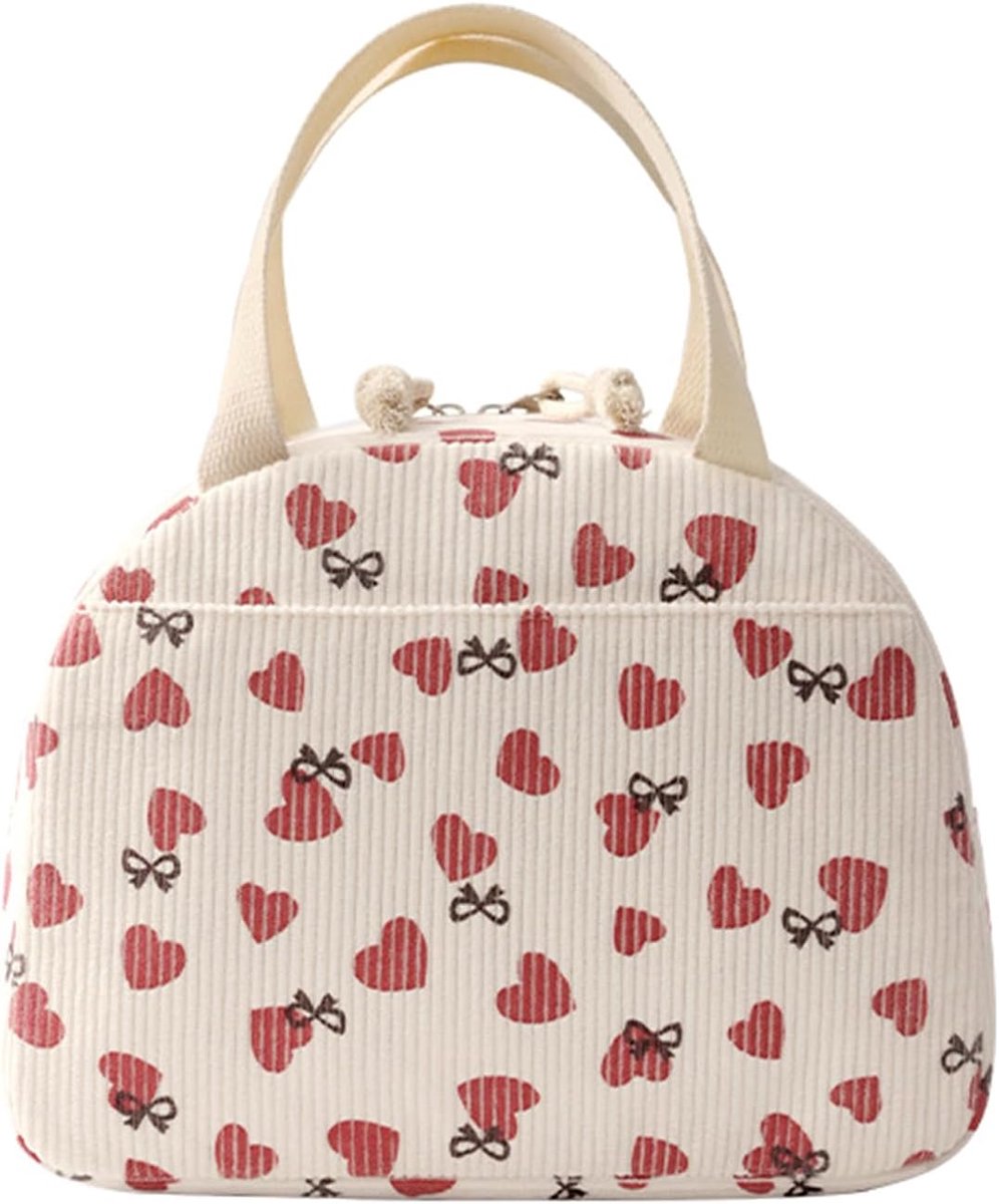 Insulated Lunch Bags for Women, Corduroy Ladies Lunch Bag for Work Girls Lunch Bag Cooler Bag for Work School Picnic - ShopVlot
