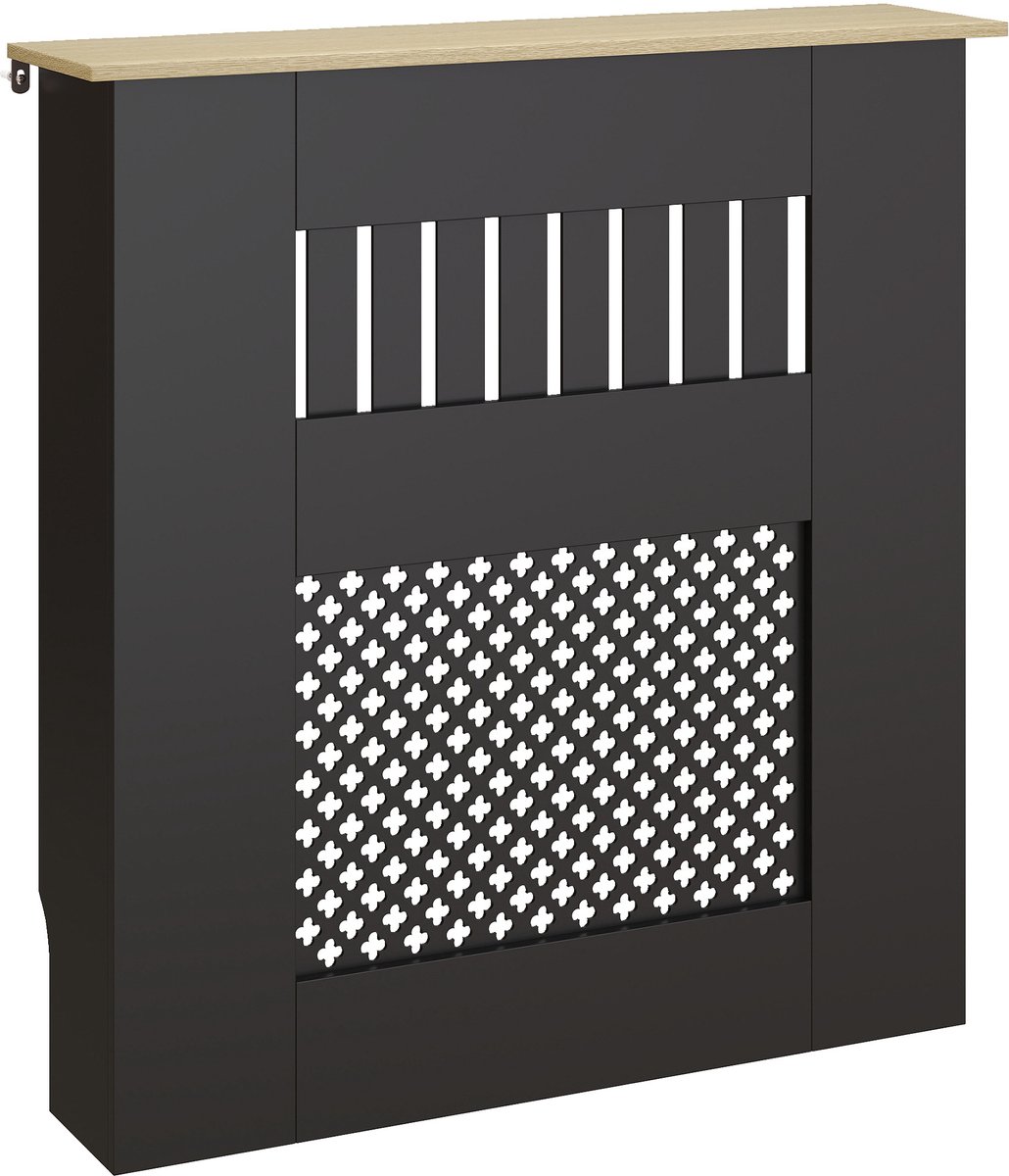 HOMCOM Radiatorbekleding - Spaanplaat - 78 x 19 x 81 cm - Zwart