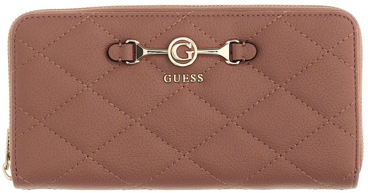 GUESS portemonnee Frances SLG Large Zip Around Wallet Rosewood roze