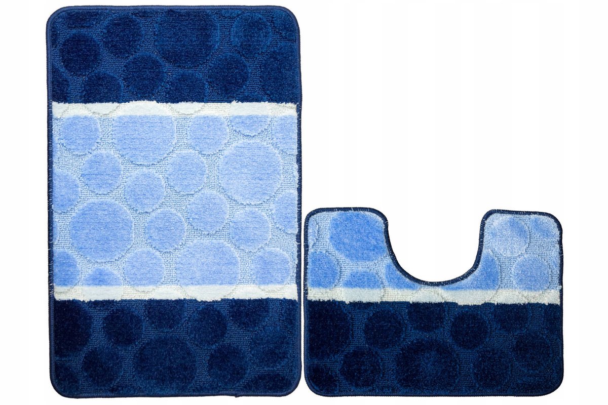 2-delige Antislip Badmat Set Siena Blauw - Zacht & Duurzaam