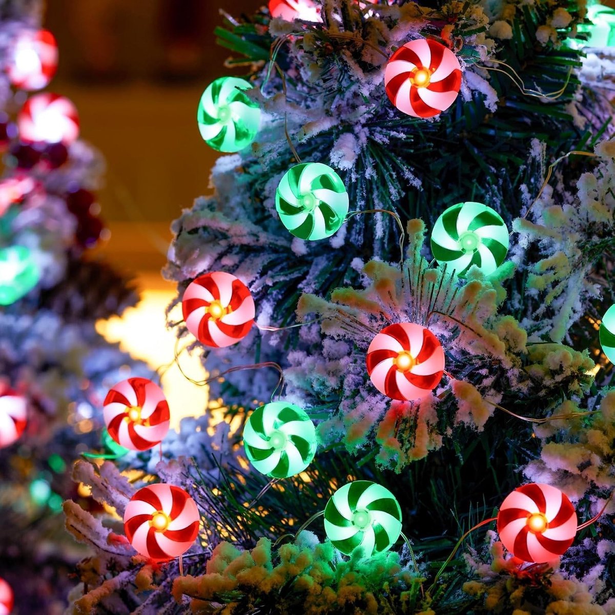 Lichtsnoer voor Kerstmis - Multicolor - 3 m - LED Lichtketting met Suikerstokken - Voor Binnen en Buiten