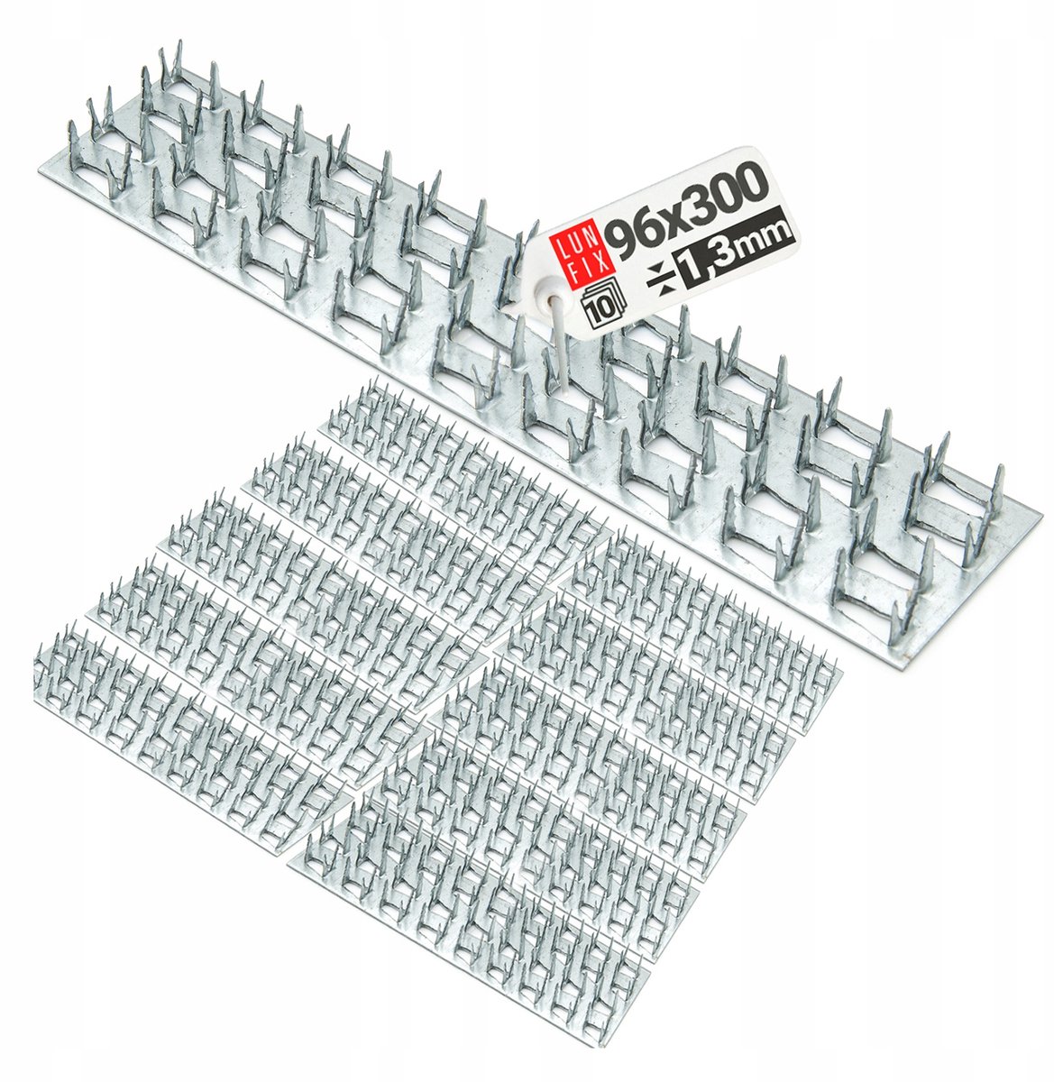 LUN FIX - Platte verbindingsstukken - 300 x 96 x 1,3 mm - 10 stuks