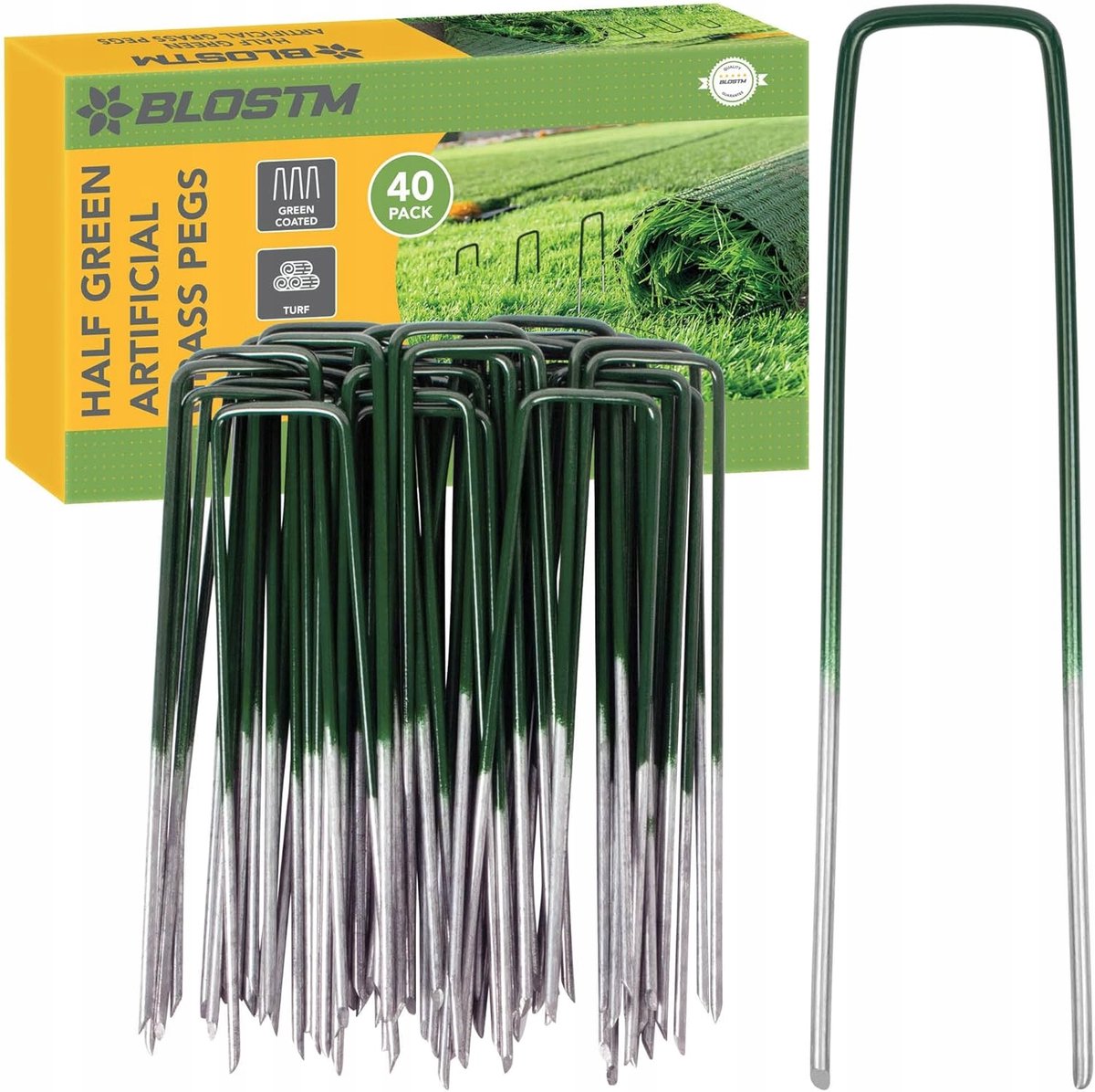 40x Kunstgras Haken - Stevige Bevestigingspennen voor Tuin & Agrotextiel