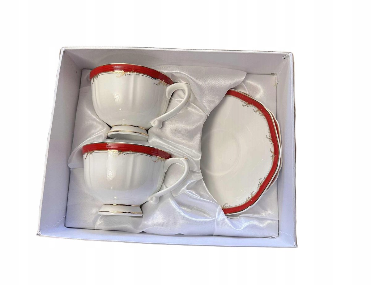 Porseleinen Kopjes met Schotels (200ml) - Elegant en Stijlvol