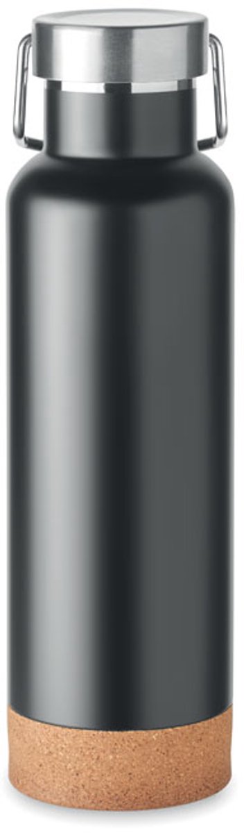 Dubbelwandige vacuümgeïsoleerde fles van gerecycled roestvrij staal 500ml Zwart