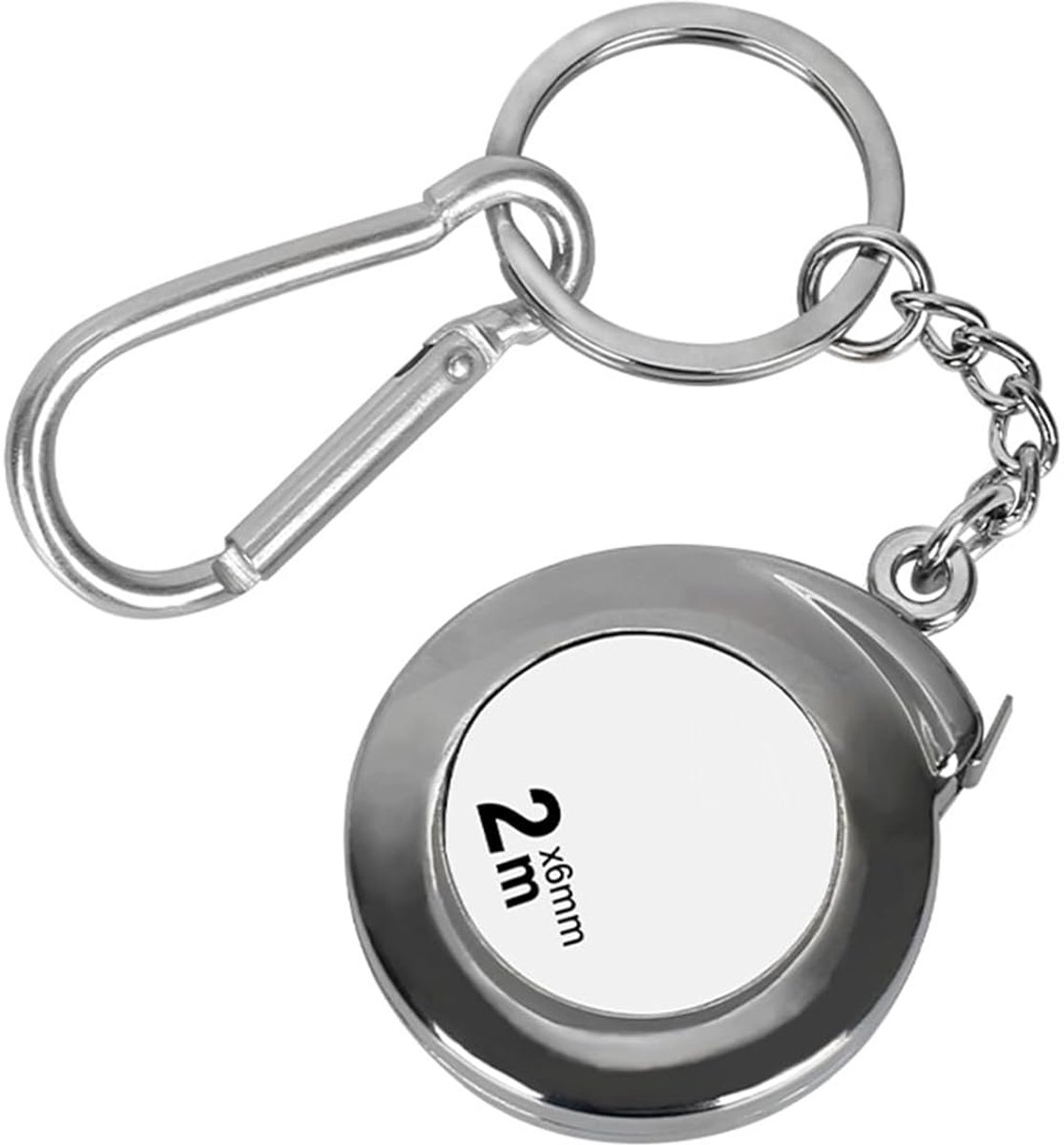 Tape Measure Keychain, Functional, Retractable Mini Tape Measure, 2m Long Stainless Steel Tape Measure, Durable - ShopVlot
