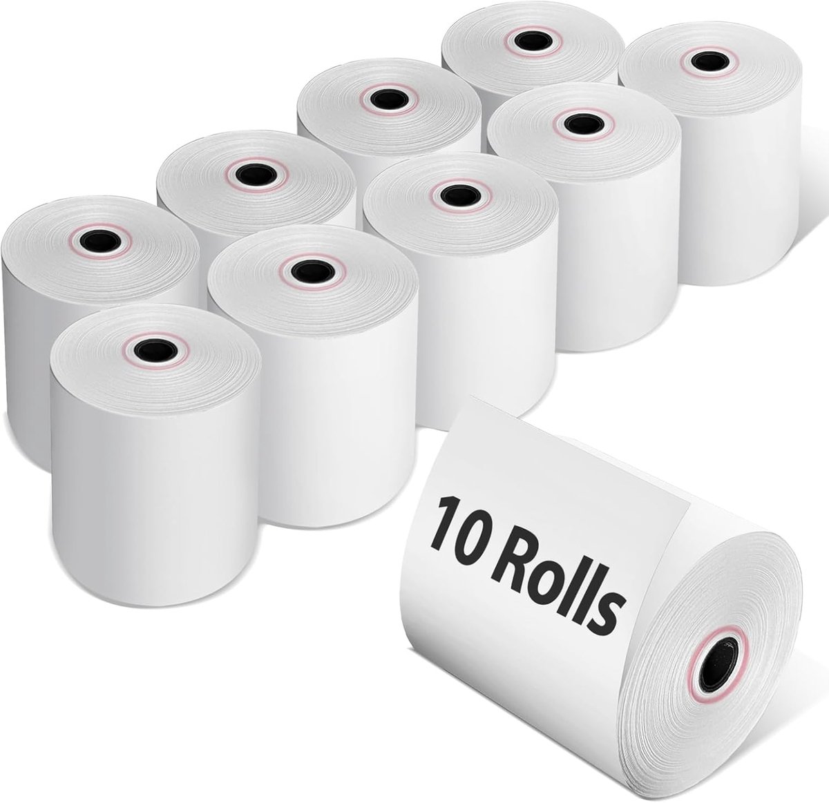 Thermisch papier 80 mm - 10 rollen thermische kassabonnen - geschikt voor Epson - met waarschuwinglijn - ShopVlot