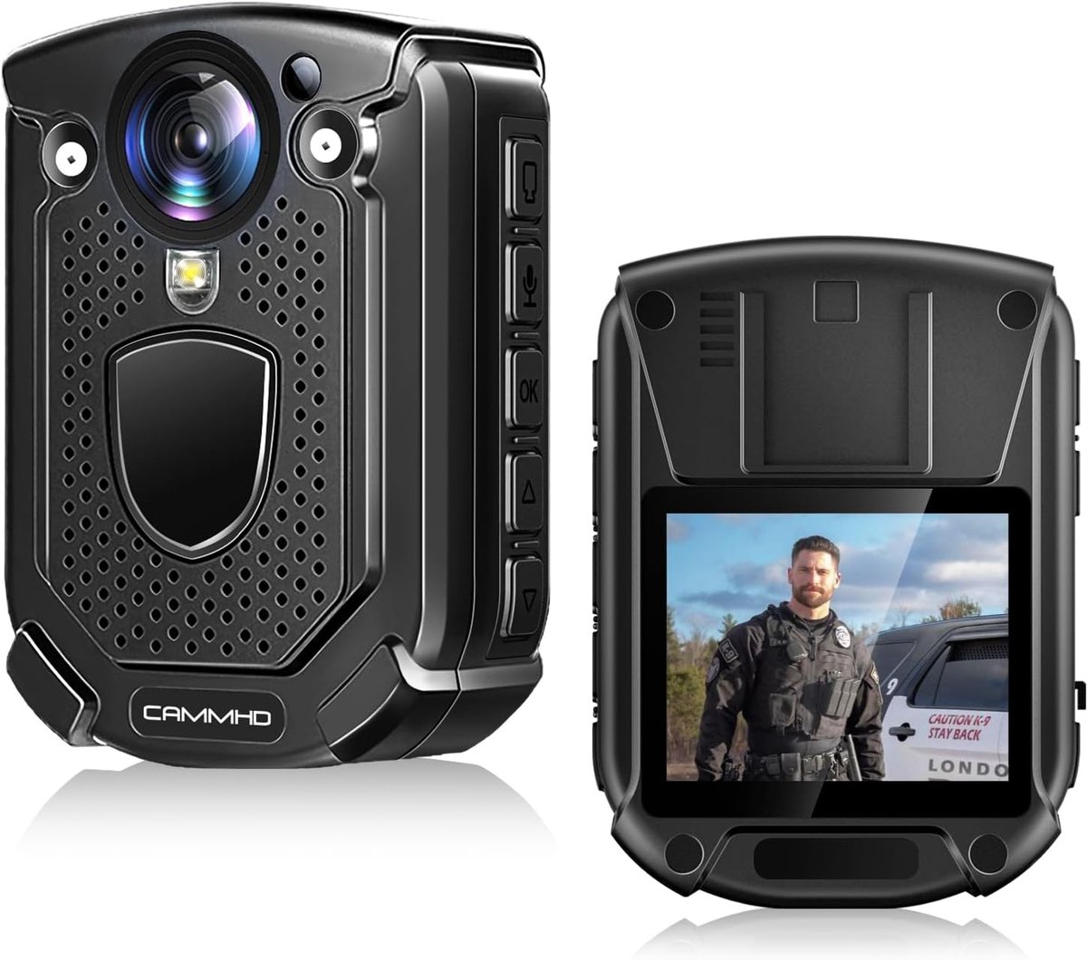 CAMMHD W1 64G HD 2160P Body Cam 10-12 Hours Video Recording H.265 Video Code Night Vision Body Cam Portable Body - ShopVlot