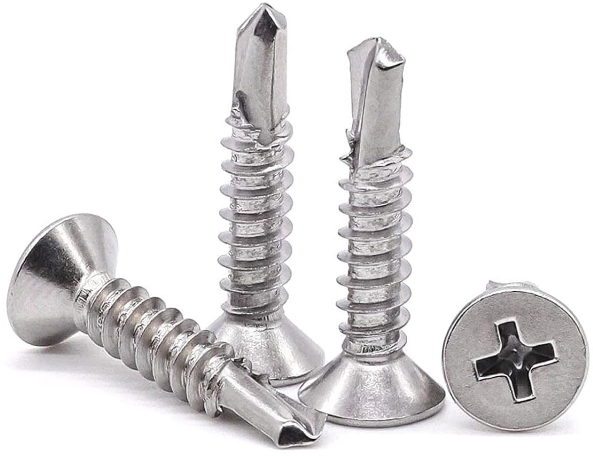 160pcs 4.2 x 13mm Plate Screws Self Tapping Screws, 410 Stainless Steel Plate Screws, High Strength Phillips - ShopVlot