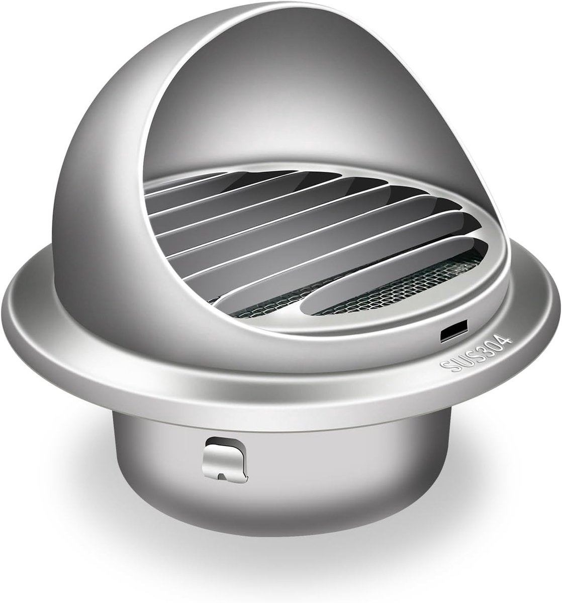 Aygrochy Lüftungsgitter 100 mm with Hood, 304 Stainless Steel Round Suction Grate with Screw Connection, Insect - ShopVlot