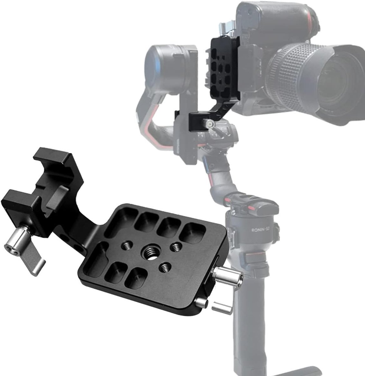 DF DIGITALFOTO RS3 Vertical Camera Mount, Professional Portrait Mount for Social Media Work, Compatible with DJI RONIN - ShopVlot