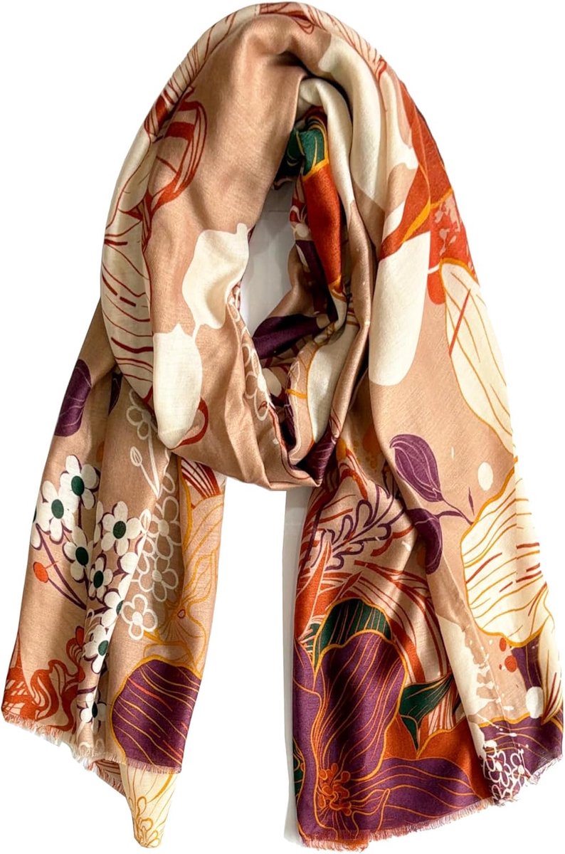 Emma & Giovanni - Lightweight printed cotton blend scarf - women - ShopVlot