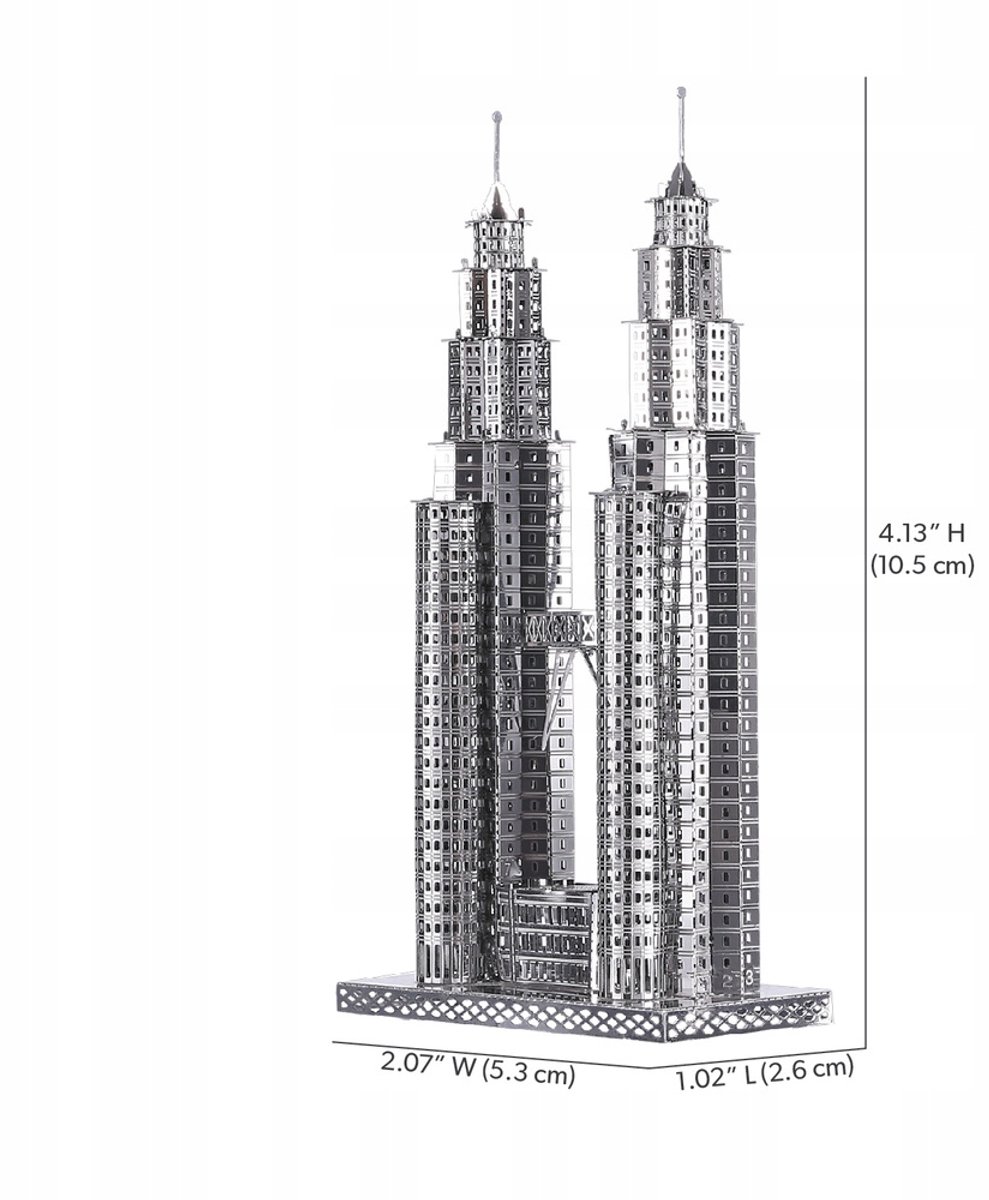 Stukgaaf 3D Metaalmodel - Petronas Twin Towers
